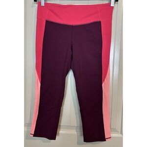 Activewear Women's Leggings Gap‎ Fit Black Cropped Sz M pink wine Gym Running